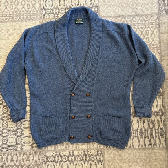 The Scotch House Men’s CARDIGAN Collar 100% Lambswool MADE IN SCOTLAND L XL - Picture 1 of 11